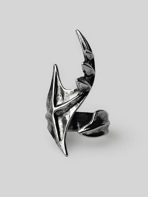 Bague Acier Inoxydable Épines Sculpturales Gothique – Bijou Statement Pointu