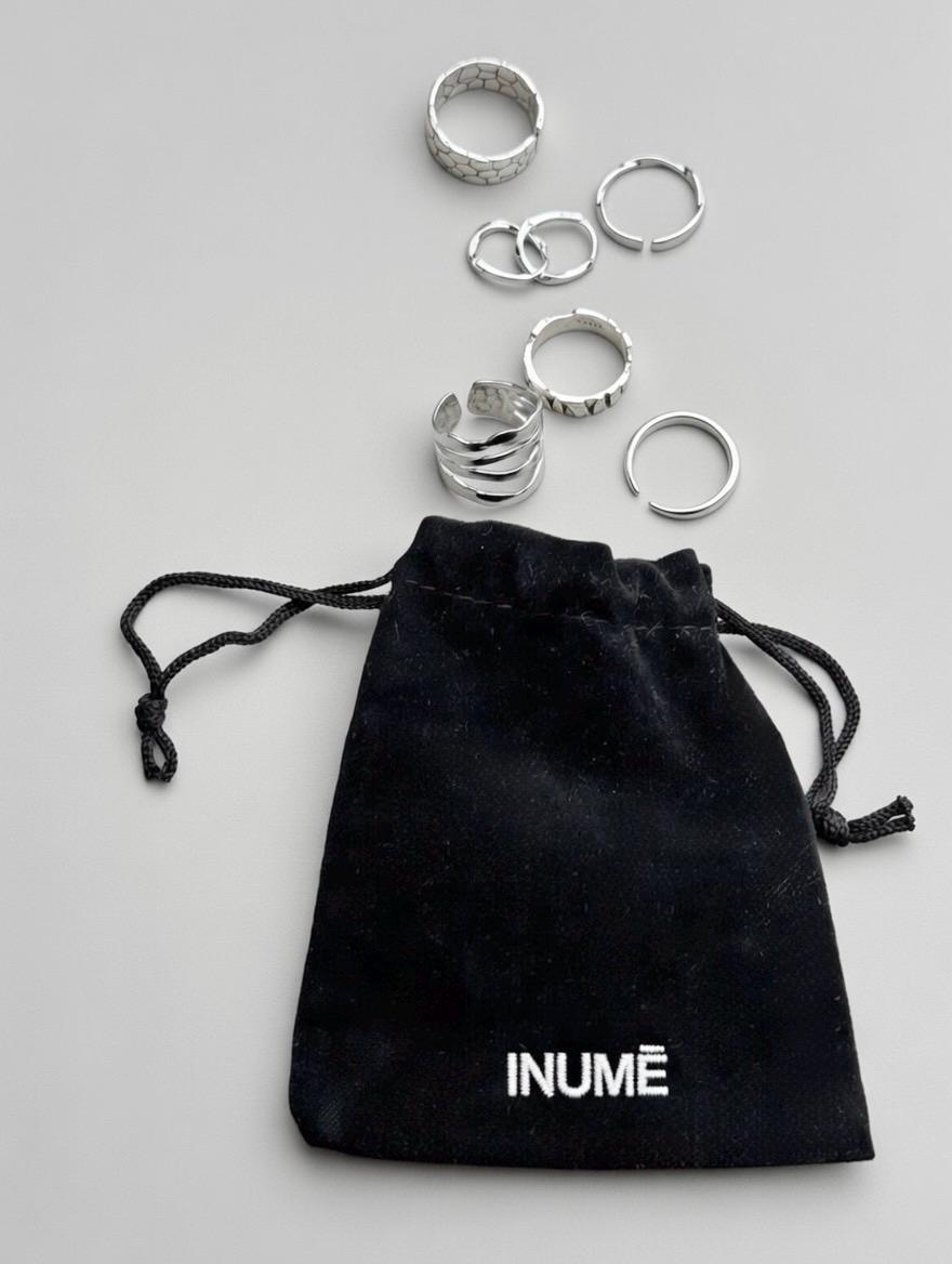 Bague Acier Inoxydable Irrégulière Abstraite – Forme Organique Fluide Mod