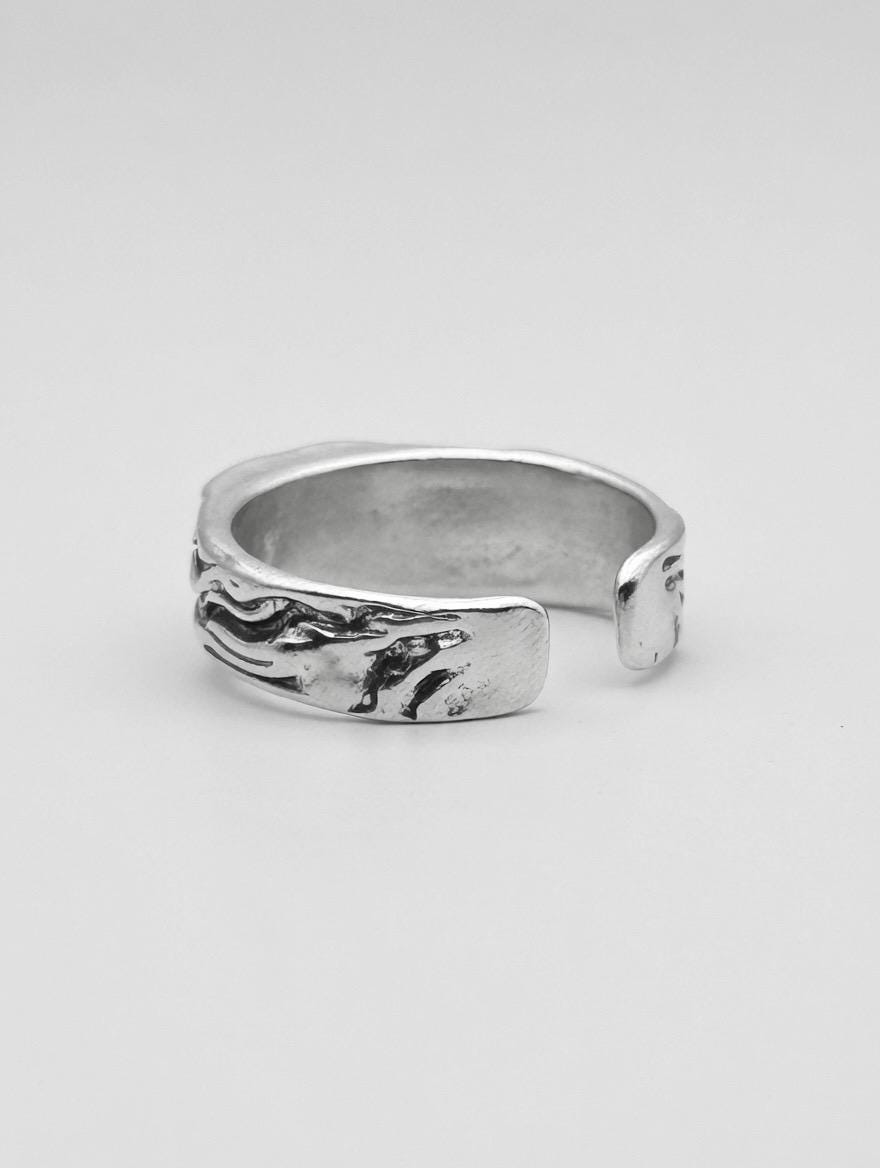 Bague Visage Grec – Acier Inoxydable, Unisexe & Durable