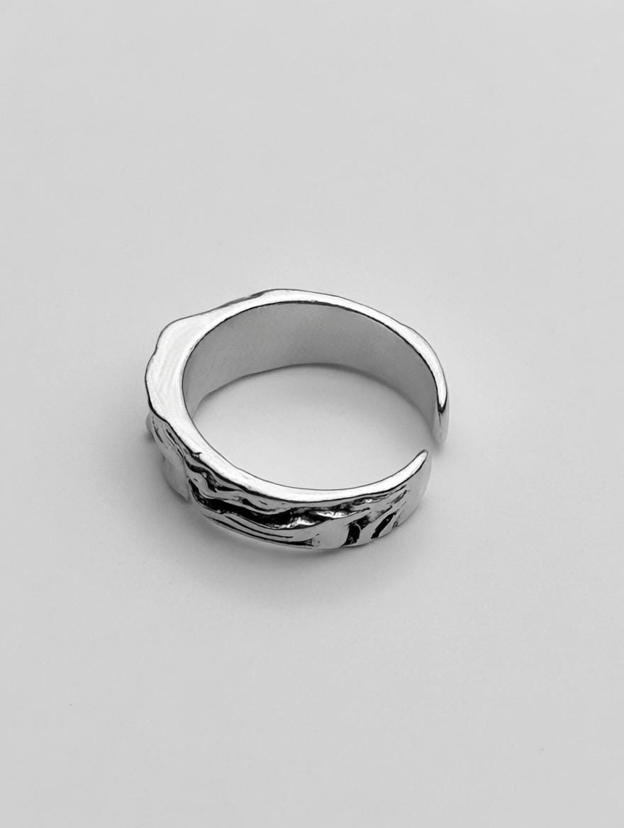 Bague Visage Grec – Acier Inoxydable, Unisexe & Durable