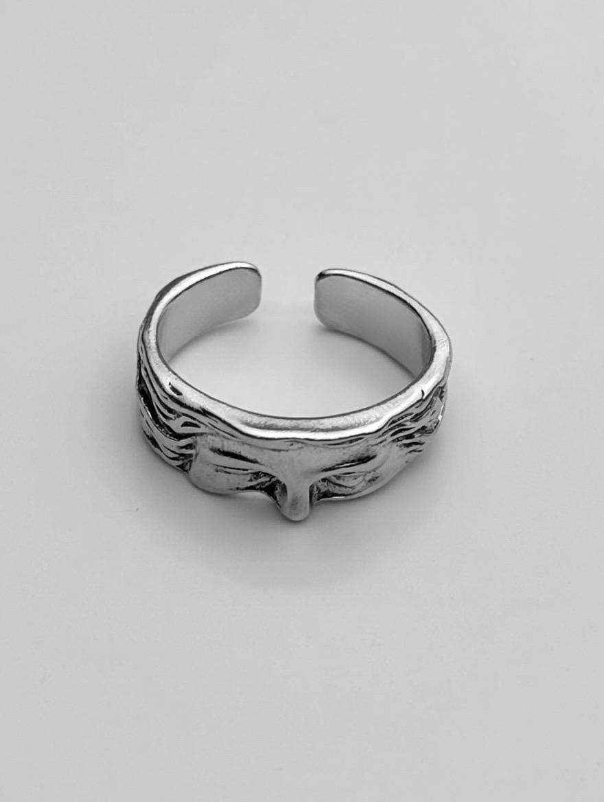 Bague Visage Grec – Acier Inoxydable, Unisexe & Durable
