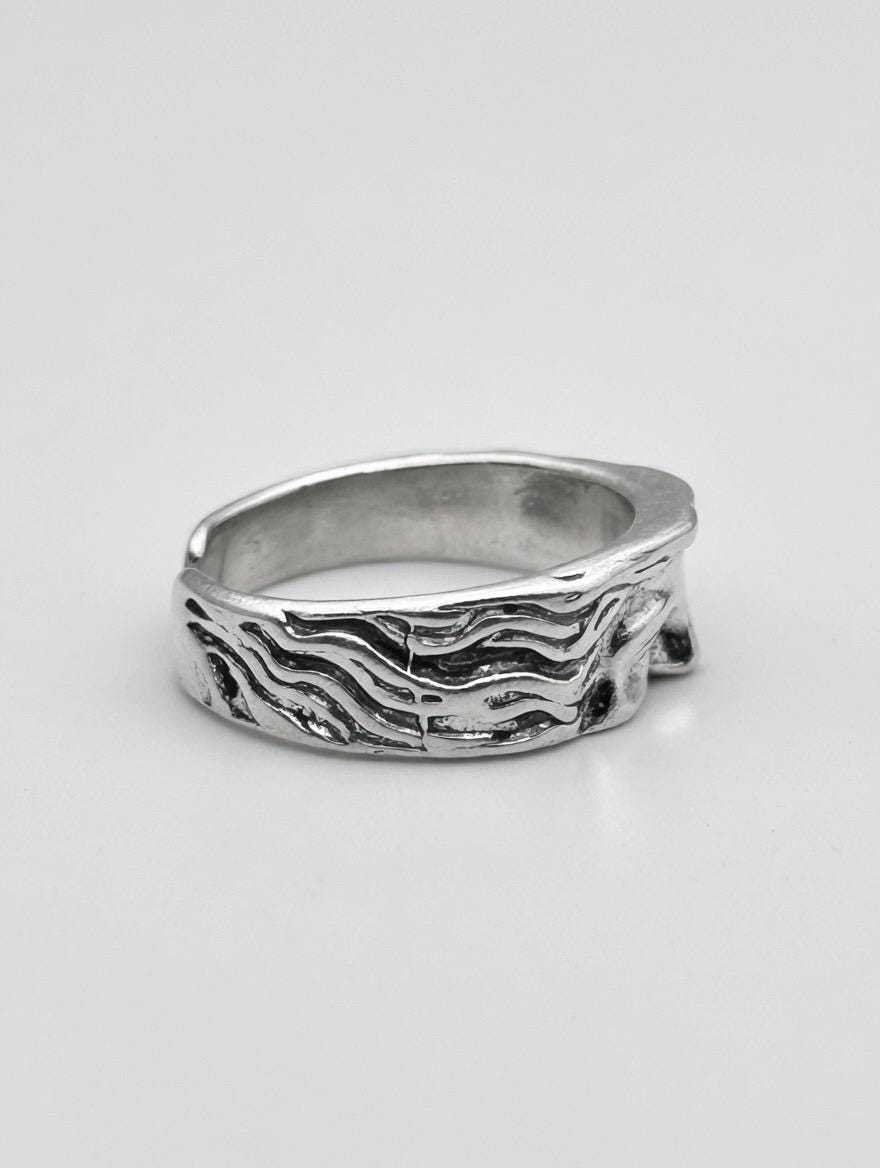 Bague Visage Grec – Acier Inoxydable, Unisexe & Durable