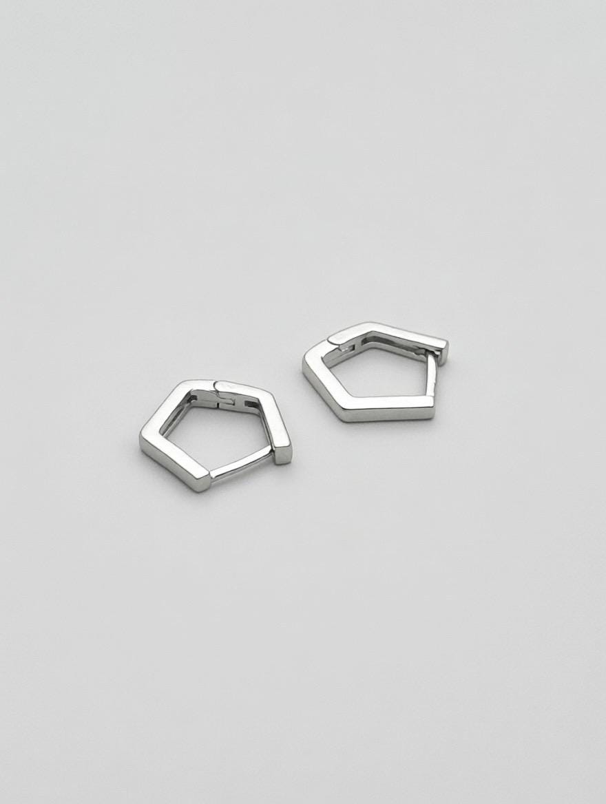 Boucles d’oreilles géométriques asymétriques en argent 925 - Earrings -  Minimalist