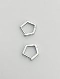 Boucles d’oreilles géométriques asymétriques en argent 925 - Earrings -  Minimalist