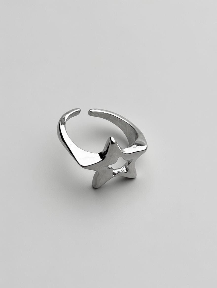 Bague Étoile Y2K – Acier Inoxydable Waterproof (Vintage 2000)