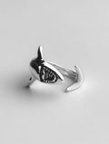 Bague “Requin Blanc” – Acier inoxydable, ajustable, design audacieux