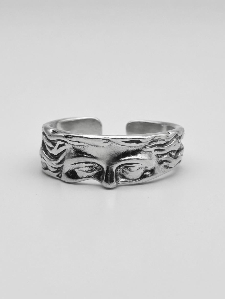 Bague Visage Grec – Acier Inoxydable, Unisexe & Durable