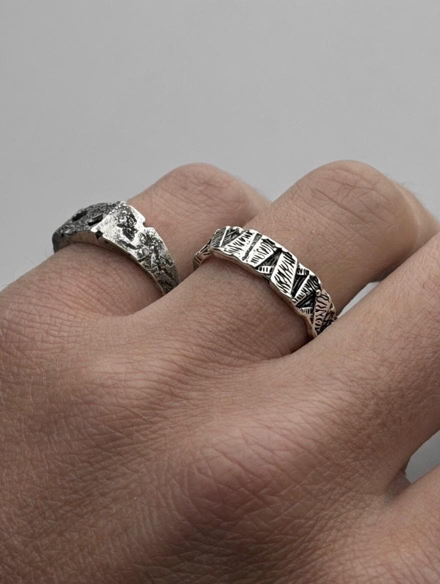 Bague Vintage Martelée en Argent 925 – Fait Main, Unisexe & Authentique