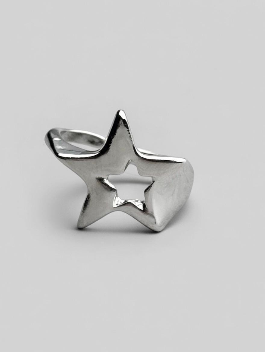 Bague Étoile Y2K – Acier Inoxydable Waterproof (Vintage 2000)