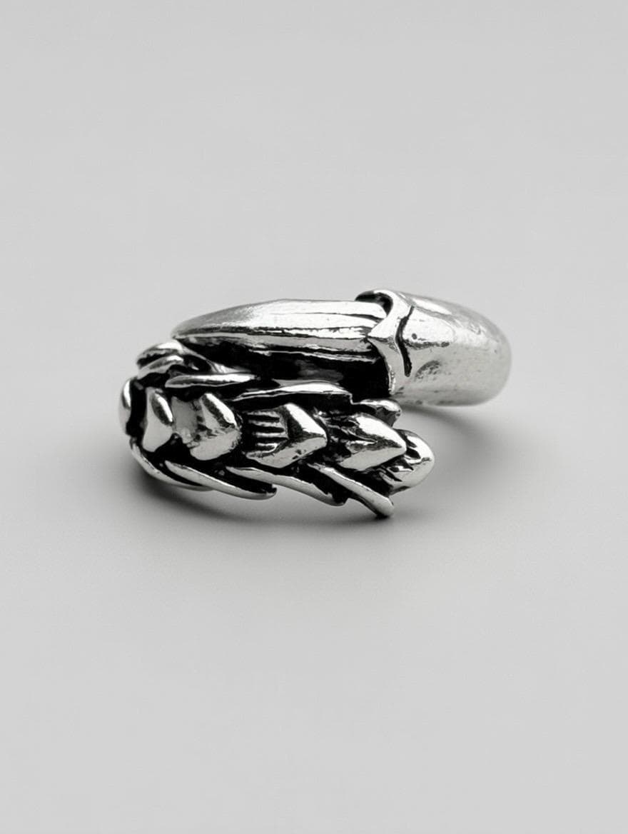 Bague Épine en Acier Inoxydable – Vintage Gothique Unisexe Ajustable