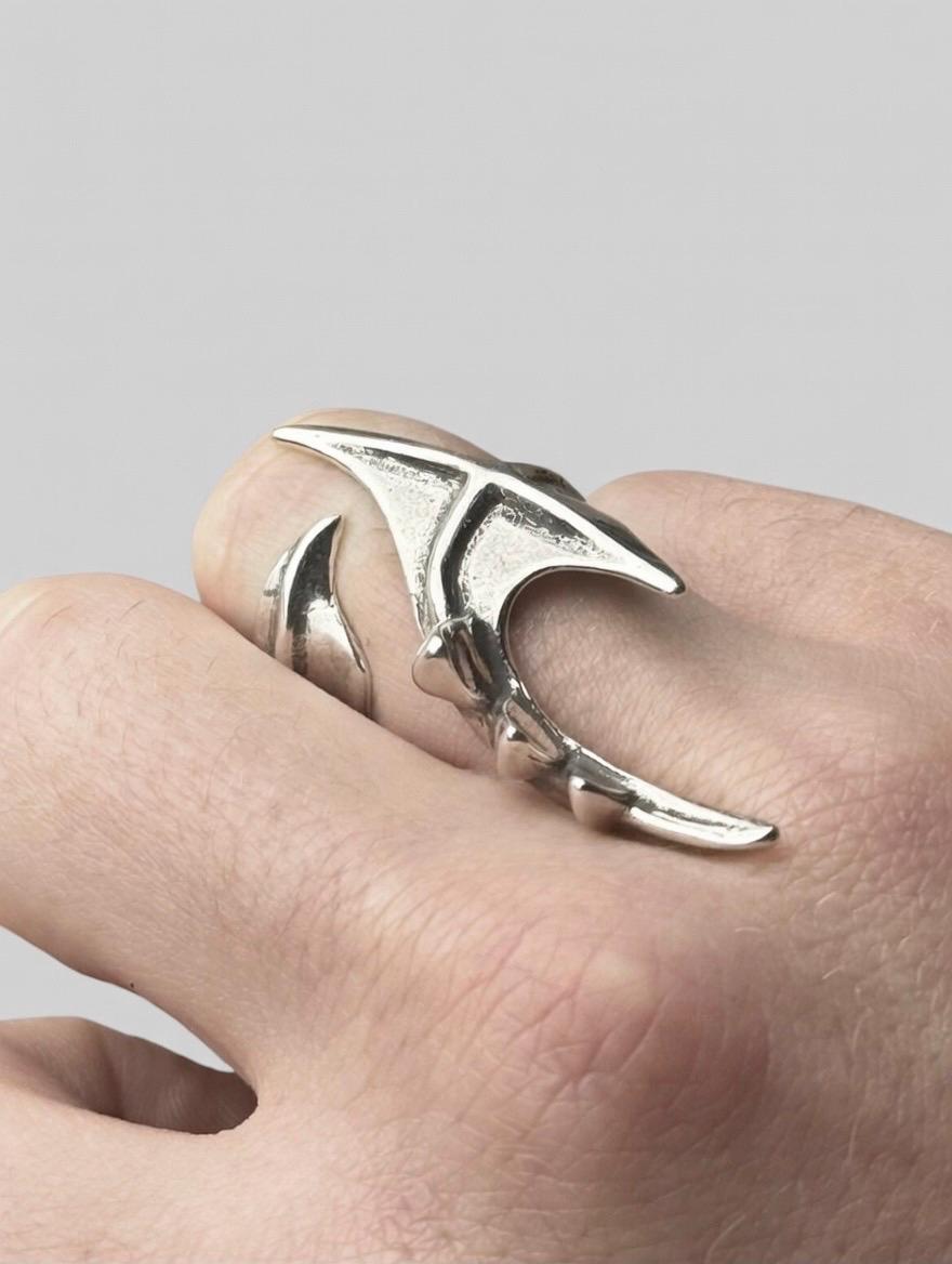 Bague Acier Inoxydable Épines Sculpturales Gothique – Bijou Statement Pointu