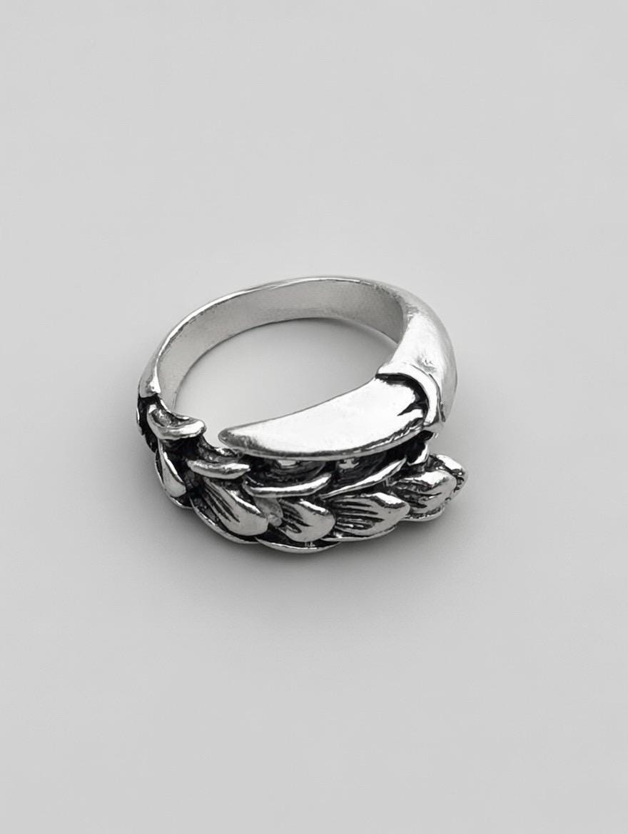 Bague Épine en Acier Inoxydable – Vintage Gothique Unisexe Ajustable