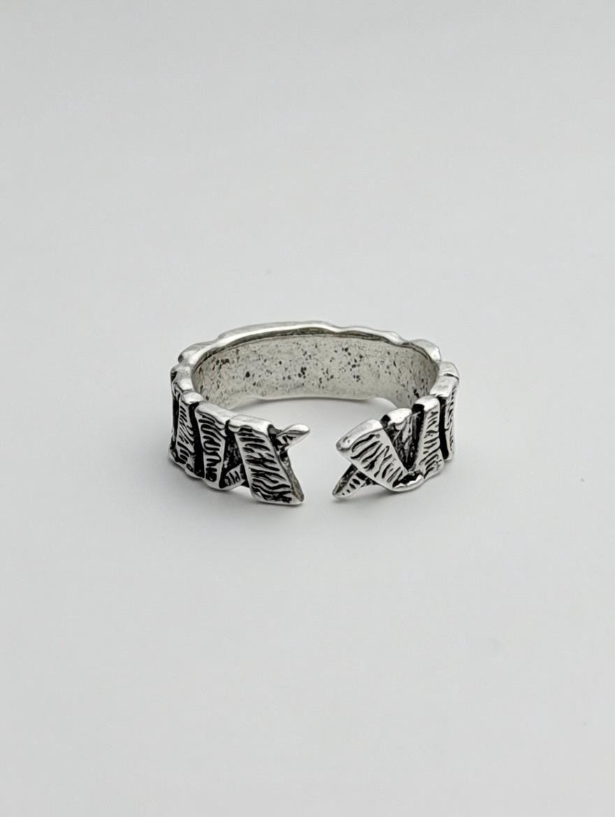 Bague Vintage Martelée en Argent 925 – Fait Main, Unisexe & Authentique