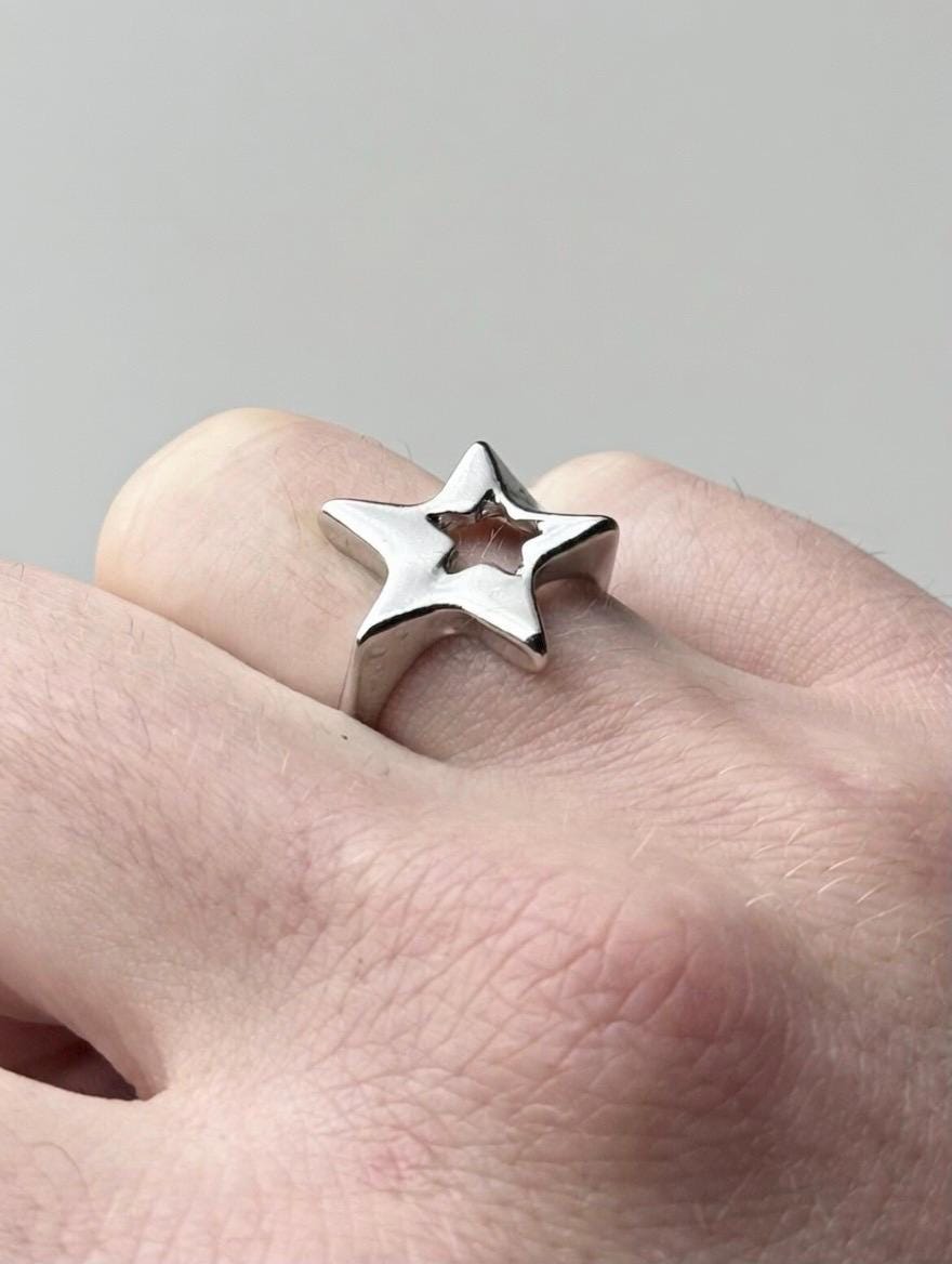Bague Étoile Y2K – Acier Inoxydable Waterproof (Vintage 2000)